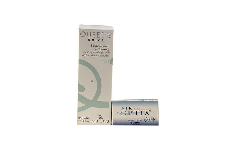 2 Μηνιαίοι φακοί AIR ORTIX Aqua & Υγρό 360ml